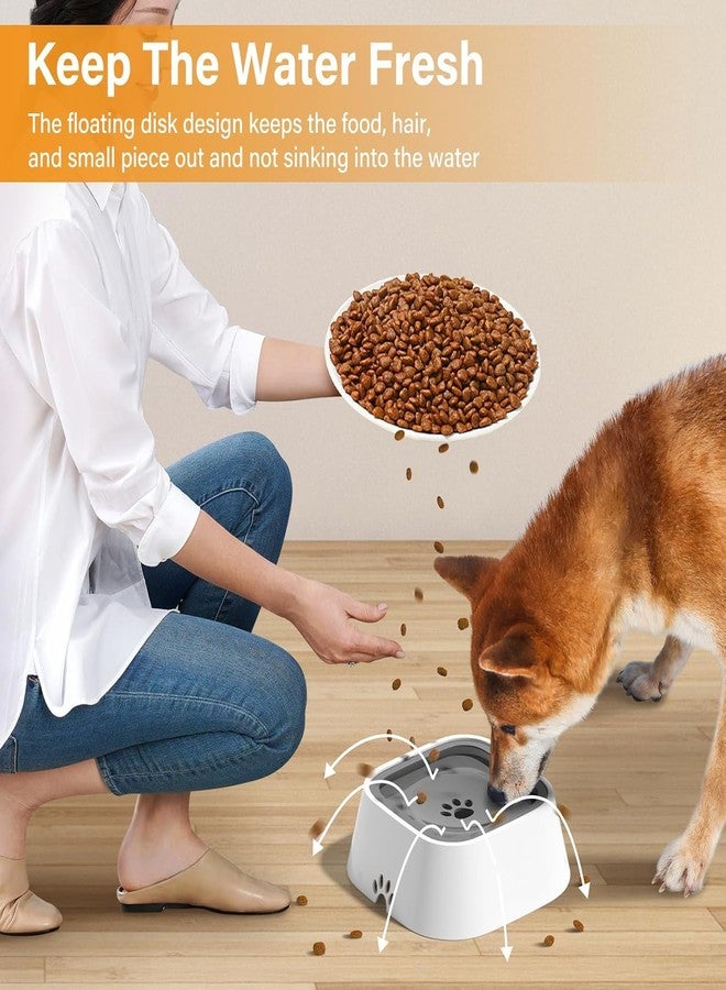 ZIPRON Dog Water Bowl No-Spill: 35oz/1L Cat Water Bowl Portable Dog Bowl with Eco-Friendly Material Slow Water Feeder Dispenser Vehicle Carried Water Bowl for Dogs, Cats, Pets & Outdoor Travel - Image 4